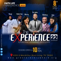 CHURCH CONFERENCE FLYER Quadrat (1:1) template