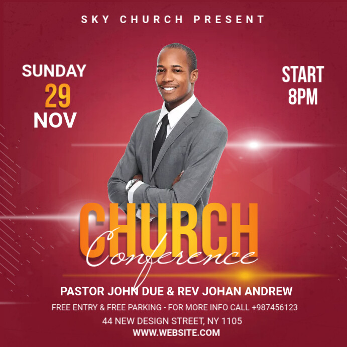 Church Conference Flyer Template PosterMyWall