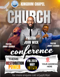 church conference flyer template