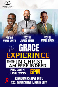 church conference flyer Banner 4' × 6' template