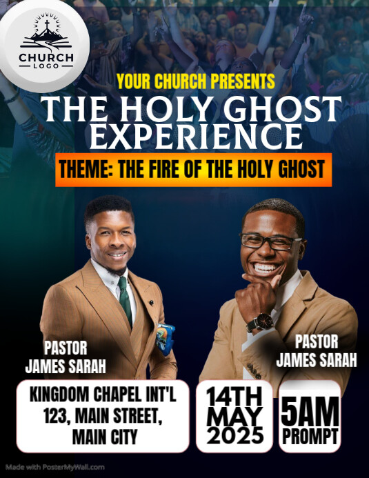 church conference flyer Folheto (US Letter) template