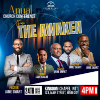 church conference flyer Instagram Post template