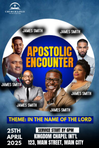 church conference flyer 横幅 4' × 6' template