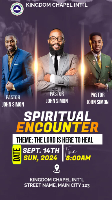 church conference flyer História do Instagram template