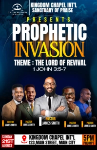church conference flyer Half Page Wide template