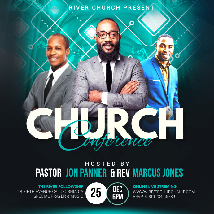 Church Conference flyer Template PosterMyWall