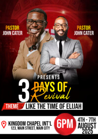 church conference flyer A4 template