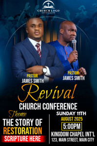 church conference flyer Poster template