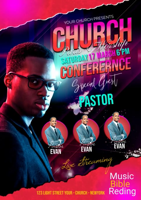 Church Conference flyer A4 template