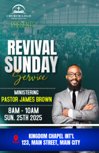 church conference flyer Media Página Ancho template