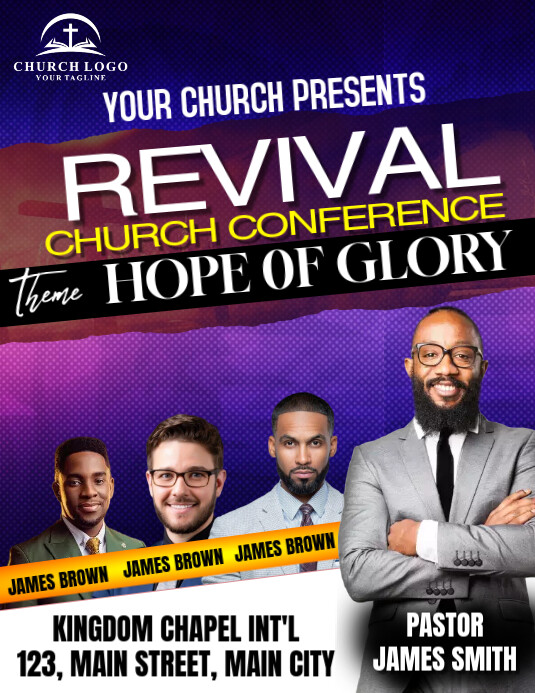 church conference flyer Pamflet (VSA Brief) template