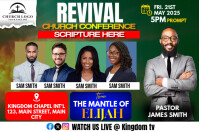 church conference flyer Poster template