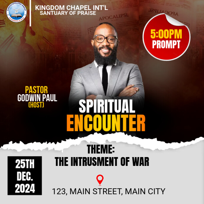 church conference flyer Instagram Post template