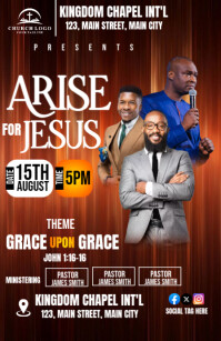 church conference flyer Half Page Wide template