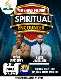 church conference flyer Folheto (US Letter) template
