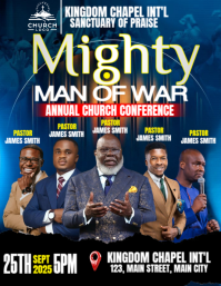 church conference flyer Pamflet (VSA Brief) template