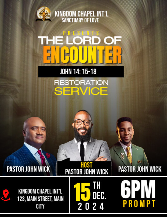 church conference flyer Pamflet (VSA Brief) template