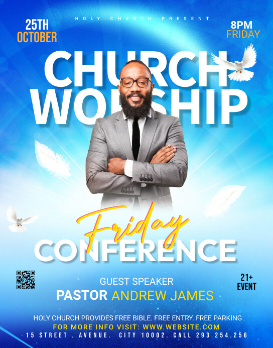 church conference flyer Poster/Wallboard template