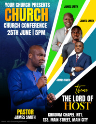 church conference flyer Рекламная листовка (US Letter) template