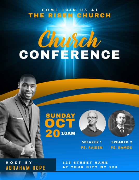 Church Conference Flyer Løbeseddel (US Letter) template