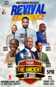 church conference flyer Half Page Wide template