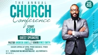 Church Conference flyer Facebook Cover Video (16:9) template