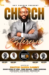 Church Conference flyer Tabloid template