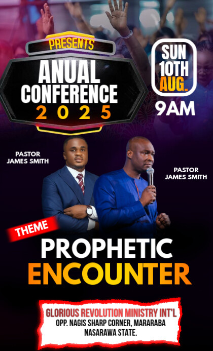 church conference flyer US Legal template
