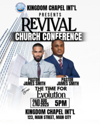church conference flyer Instagram Portrait template