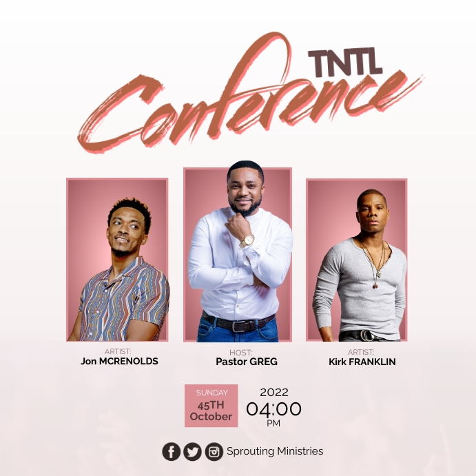 CHURCH CONFERENCE FLYER Instagram 帖子 template