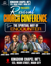 church conference flyer Pamflet (VSA Brief) template