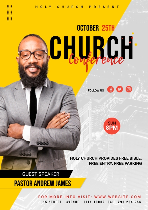 Church Conference Flyer Template A1