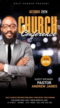 Church Conference Flyer Template Digital Display (9:16)