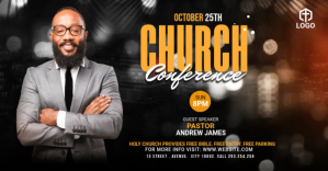 Church Conference Flyer Template Facebook begivenhed cover