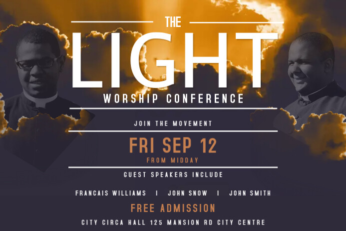 Church Conference Landscape Poster Template Postermywall