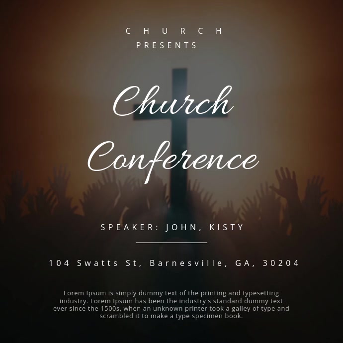 Church Conference Motion Poster Template Postermywall