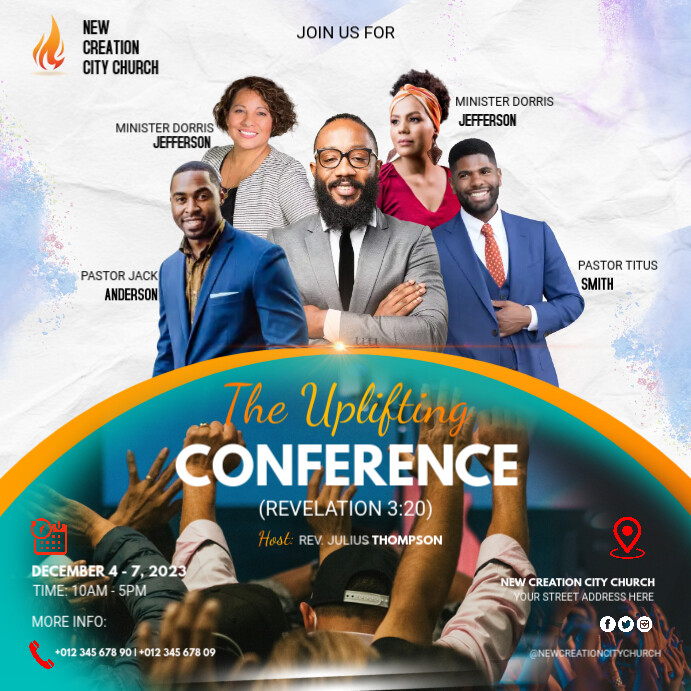 CHURCH CONFERENCE POSTER Template | PosterMyWall