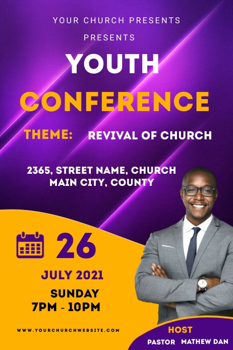 CHURCH CONFERENCE POSTER Template | PosterMyWall