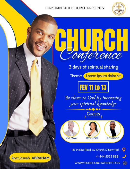 Plantilla de church conference poster template | PosterMyWall