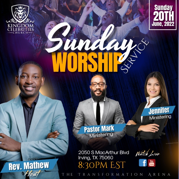 church CONFERENCE service (2) Kwadrat (1:1) template