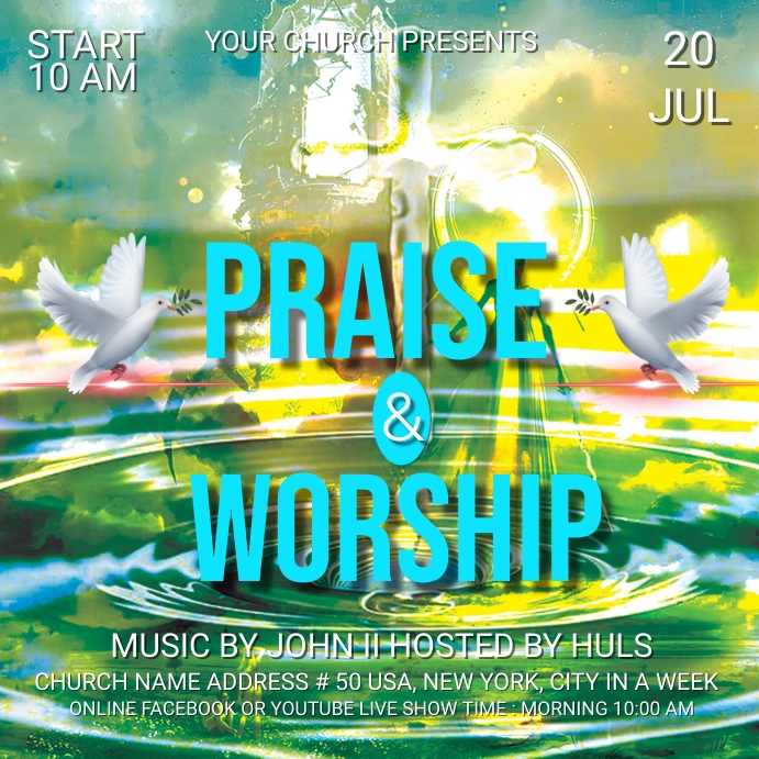 church Conference Social Media ad Post Instagram template