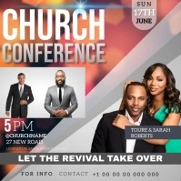 CHURCH CONFERENCE SQUARE VIDEO TEMPLATE Quadrado (1:1)