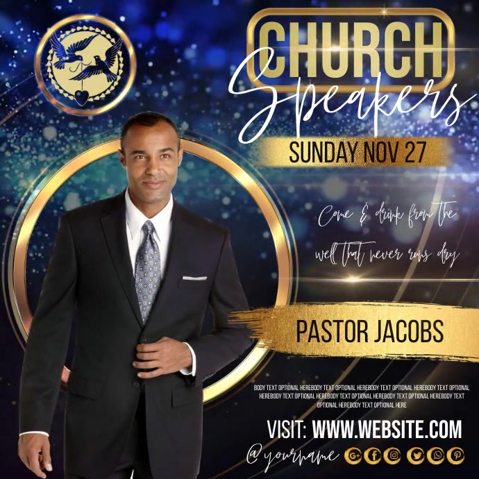 CHURCH CONFERENCE TEMPLATE Publicação no Instagram