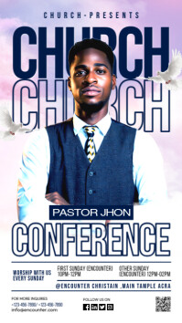 church Conference template Instagram na Kuwento
