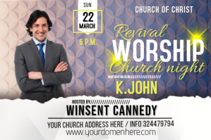 Church confrance Etichetta template