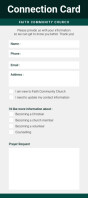 church connection card Stativkort template