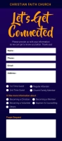 church connection card Карта-стойка template