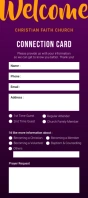 church connection card Kartu Rak template
