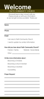 church connection card Kartu Rak template