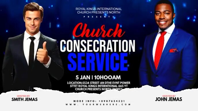 Church Consecration service Template | PosterMyWall